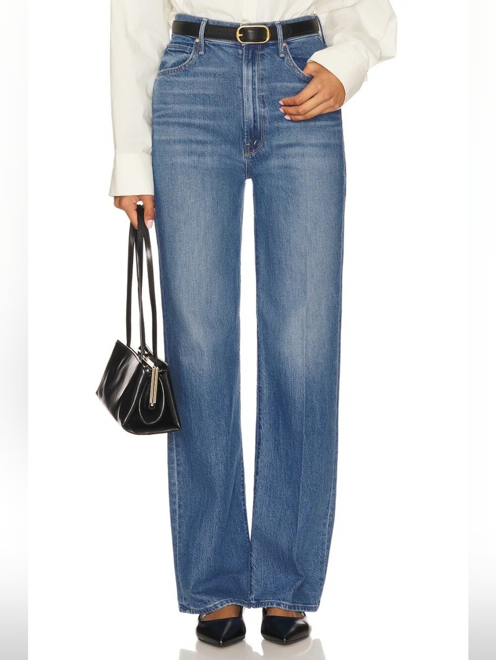 NWT Mother High Waisted Tunnel Vision Sneak in Take Me Higher Jeans 30